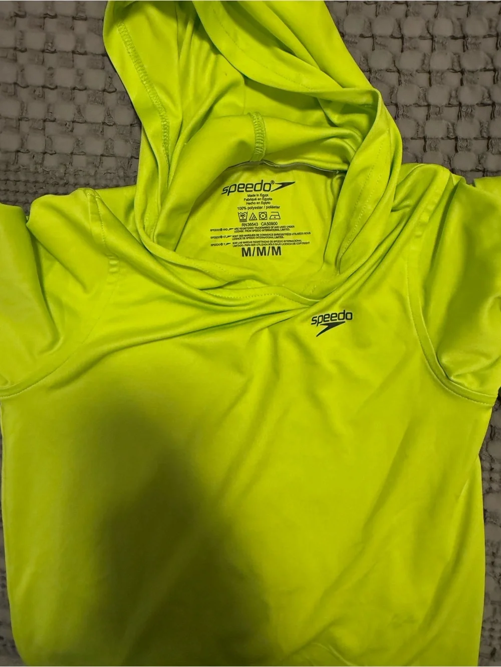 Speedo Neon Yellow Hoodie with Hood